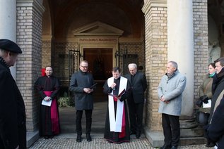 Jan Kotas, Propst des Vyšehrad-Kapitels, bei seiner Ansprache