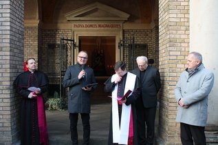 Dr. Albert-Peter Rethmann, Bundesvorsitzender der Ackermann-Gemeinde bei seiner Ansprache