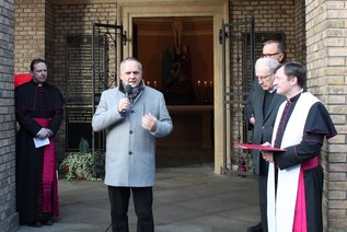 Andreas Künne, Botschafter der Bundesrepublik Deutschland in Prag, bei seiner Ansprache